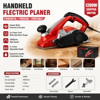 Raboteuse électrique 1200W 230V, largeur de coupe 110mm, profondeur réglable 3,5mm, vitesse 16000 tr/min, profondeur de rainurage 16mm, outil de travail du bois filaire