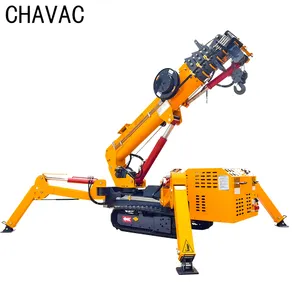 3 Ton 5 Ton Crawler Spider Crane Telescopic Boom Electric Spider Lift Crane With Fly Jib