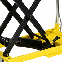 Chariot élévateur à ciseaux mobile hydraulique 300 kg avec pompe à pied, ciseaux simples, 820x520 mm, hauteur de levage 240-750 mm, portable