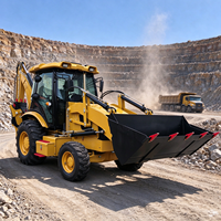 Harga Pabrik Cina Mesin Diesel Murah Excavator Pertanian 4*4 Loader Dijual Produsen Excavator Kecil Backhoe Loader