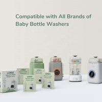 Tablettes de lavage pour biberons jetables, écologiques, à base d'enzymes, sans danger pour les accessoires d'alimentation en silicone et en plastique