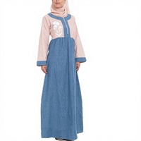 Nouvelle robe Abaya d'été pour femmes, vêtements musulmans traditionnels et accessoires floraux, style Kaftan
