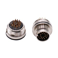 Conector Circular Impermeable IP67 M16 Macho Hembra de 19 Pines para Montaje en Placa PCB