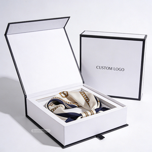 Factory Personalized Silk Satin Head Scarf <b>Gift</b> Packaging Handmade Magnetic Closure Rigid <b>Boxes</b> With Insert - Product Image 1