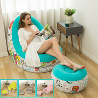 Bonne qualité d'usine Relax PVC gonflable canapé chaise gonflable Air canapé gonflable canapé et repose-pieds pour le salon