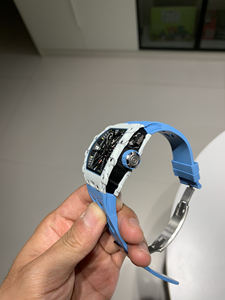 Bracelet en caoutchouc indonésien de qualité supérieure, mouvement tourbillon personnalisé, montre pour homme, montre mécanique - Product Image 4