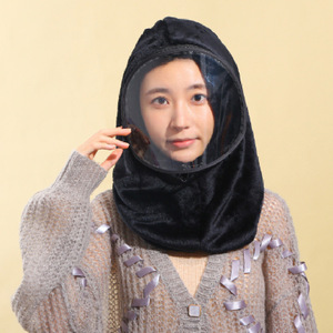 Winter Fleece Lined Face Mask <b>Neck</b> <b>Warmer</b> Windproof Hood For Cycling Unisex Coffee Color - Product Image 4