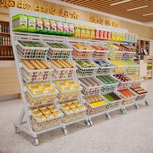 Estante de <span class=keywords><strong>metal</strong></span> comercial para supermercado, capacidad de 50-80kg, protección contra la corrosión, aperitivos, dulces, foto, Chips, tienda de conveniencia, fruta vegetal - Product Image 3