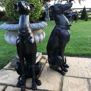 Escultura de Metal para perro <span class=keywords><strong>pinscher</strong></span>, <span class=keywords><strong>tamaño</strong></span> real, estatua de bronce, doberman - Product Image 1