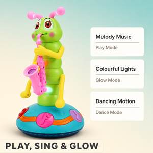 Juguete Musical de Saxofón con Forma de Oruga Bailarina para Niños Pequeños, con Luz y Sonido Eléctricos, Juguetes Educativos Tempranos para Niños - Product Image 4