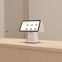 Terminal de point de vente tout-en-un avec écran tactile double 15,6 pouces, imprimante, scanner, caisse enregistreuse, système de point de vente Android pour restaurants