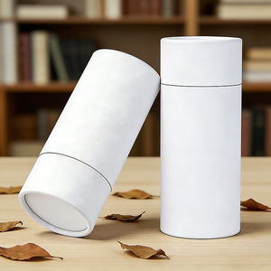 Custom Logo Luxury White <b>Round</b> Bottle Coating Paper Boxes Cosmetic Perfume Packaging <b>Box</b> - Product Image 2