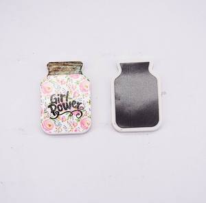 Autocollant magnétique en céramique écologique en forme de bouteille à la dérive, design végétal, souvenir de remise de diplôme, aimant de réfrigérateur, cadeau décoratif - Product Image 6