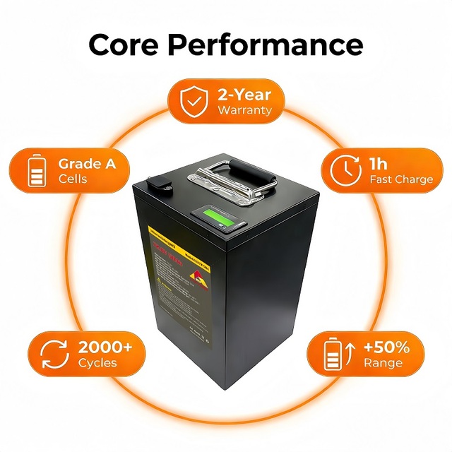 Electric Tricycle 48V/60V/72V 50Ah-150Ah Solid State Deep Cycle Battery Delivery Cargo Vehicle Heavy Load 130-160KM Range 2000