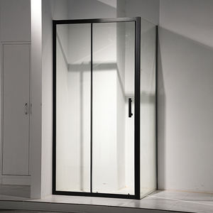 Diseño deslizante de pantalla de <span class=keywords><strong>ducha</strong></span> Rectangular con marco de aluminio negro para baño de apartamento con forma de bandeja rectangular - Product Image 6