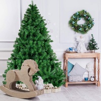 Meilleures ventes : Arbre de Noël en PVC vert crypté de 180 cm, écologique et de haute qualité, avec base et support métallique