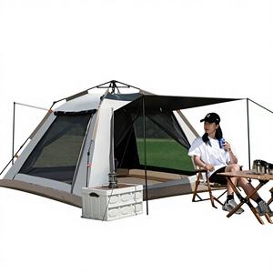 <span class=keywords><strong>Tenda</strong></span> da Campeggio Automatica per 3-4 Persone, Apertura Rapida, Pieghevole, Doppio Strato, Impermeabile e Antivento 1500-2000mm - Product Image 1