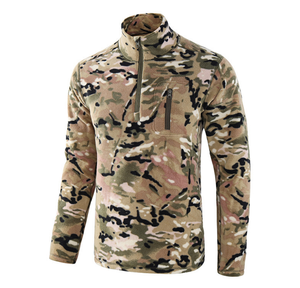 Camiseta Térmica Táctica de Forro Polar HBU816, Color Negro y Verde Camuflaje, para Invierno - Product Image 4