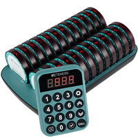 Système de Buzzers Sans Fil pour Restaurant avec 24 Pagers Coaster pour Restaurants Camions de Nourriture Bars Retekess TD168R