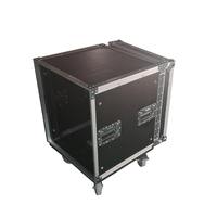 Flight case professionnel en aluminium 12U avec roulettes, portable, étanche et antichoc