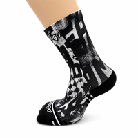 Chaussettes de compression pour hommes, tendance, imprimées, respirantes, anti-transpiration, pour le cyclisme et la course à pied