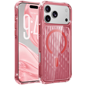 เคสโทรศัพท์แม่เหล็กใสแบบคริสตัล พร้อมลายริ้ว ป้องกันกล้องยกสูง กันกระแทก สำหรับ iPhone 17 Pro Max - Product Image 1