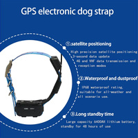 Collier de suivi GPS pour chien de chasse, étanche IP68, collier intelligent en plastique, suivi de localisation en temps réel, batterie haute capacité, Bluetooth