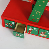 2026 auf Lager Weihnachtliches Holz-Riesenrad Adventskalender 24 Tage Countdown Geschenkbox Wiederverwendbare Heimdekoration Bastelbedarf