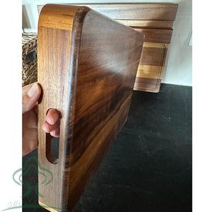 Bandeja de Servir de Madera de Acacia con Asas, Bandeja Decorativa Rectangular para Otomanas, Bandeja Grande para Comida y Bebidas para el Desayuno en la Cama - Product Image 3