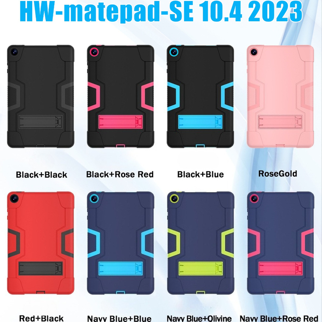 Shockproof Armor Tablet Case Cover for Huawei MatePad SE 10.4 2023 Kickstand Heavy Duty Protective Case