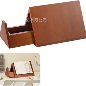 Estantería de madera para escritorio, soporte triangular para libros, estante de lectura para el hogar y la Oficina, Material de madera de una sola capa - Product Image 2