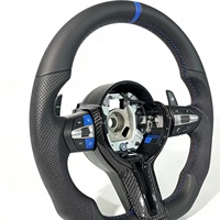 Volant de voiture en cuir pour BMW F20 F22 F23 F30 F32 F34 F36 F10 F15 F16 F01 F02 E70 E91E90 Accessoires de voiture en fibre de carbone