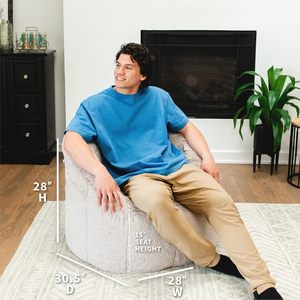 Sillón Puff Moderno y Ecológico de Tela, Sofá Cama Convertible de Una Plaza, Funda Extraíble, Relleno de Esponja, para Sala de Estar y Dormitorio - Product Image 3