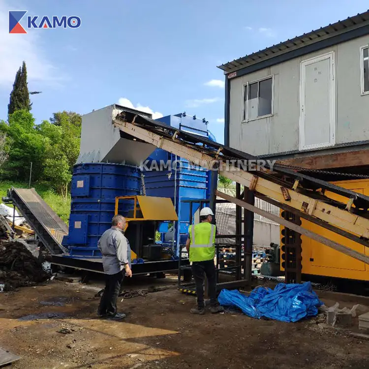 Tanque de água de alumínio de cobre e radiador shredding linha de produção profissional de cobre e alumínio reciclagem