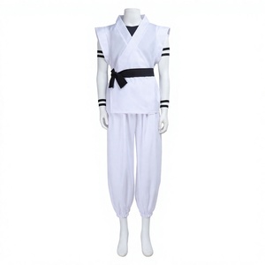 Costume de <span class=keywords><strong>cosplay</strong></span> Ryomen <span class=keywords><strong>Sukuna</strong></span>, tenue de kung-fu blanche sans manches, uniforme d'arts martiaux avec autocollants de tatouage pour hommes adultes - Product Image 4