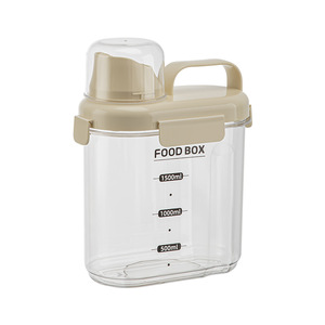 Food <b>Box</b> 1500ml Transparent Plastic <b>Storage</b> Jar With Lid For Kitchen Use - Product Image 1