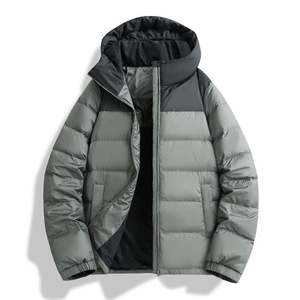 เสื้อแจ็คเก็ตดาวน์น้ำหนักเบาแบบมีฮู้ดสำหรับคู่รักไซส์พลัส รุ่นใหม่ ขนเป็ด 90% แบบเรียบง่าย ไซส์พลัสสำหรับทุกเพศ พร้อมซับในขนเป็ด  รับสกรีนโลโก้ - Product Image 4