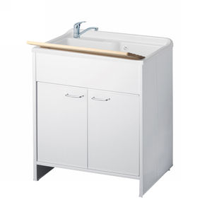 Fregadero con Mueble de PVC y Tanque de Polipropileno de 80 cm x 50 cm para Almacenamiento en la Cocina - Product Image 1