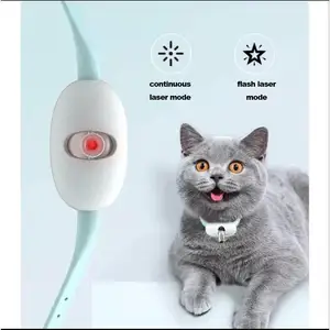 צעצועי לייזר מצחיקים אוטומטיים לחתולים צווארון חשמלי חכם מצחיק לחתלתול צעצועי לייזר חתולים לחיות מחמד אינטראקטיביים