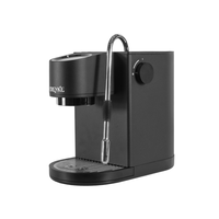 Machine à expresso semi-automatique programmable pour barista à domicile, corps entièrement en alliage d'aluminium, mousseur à lait intégré, OEM