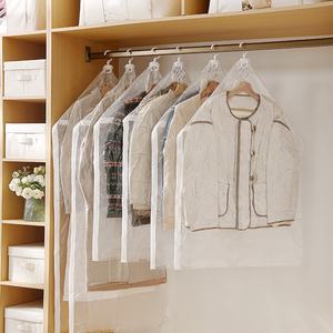 Sac de vêtement suspendu anti-poussière inodore logo personnalisé sac à poussière en plastique pour <span class=keywords><strong>aspirateur</strong></span> costumes organisateur de stockage de garde-robe - Product Image 2