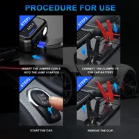 Démarreur de voiture portable 12V 6000A, Power Bank, dispositif de démarrage de voiture, chargeur de batterie automobile, booster de démarrage avec lumière LED