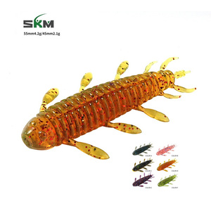 SKM Offre Spéciale <span class=keywords><strong>Leurres</strong></span> Souples Chrysalide de Cigale Multi-Armees 55mm/4.2g 45mm/2.1g – Les <span class=keywords><strong>Meilleurs</strong></span> <span class=keywords><strong>Leurres</strong></span> Souples en Plastique pour <span class=keywords><strong>Brochet</strong></span> et Poisson-Chat - Product Image 1
