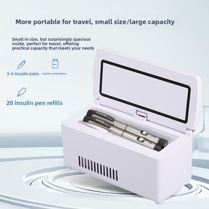 Boîte isotherme rechargeable pour insuline 2-18 ℃   Réfrigérateur portable avec écran HD, pour voyages en extérieur, congélateur pour médicaments et flacons d'insuline - Product Image 2