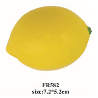 Vente en gros Jouets à presser en mousse à mémoire de forme Éponge Boules de citron PU personnalisées Cadeaux promotionnels Balle anti-stress douce