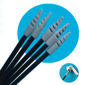 Cleanroom ecouvillon Mousse éponge spirale pointe sans poussière chambre écouvillon, poignée noire - Product Image 1