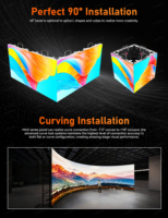 Panel LED UHLED Impermeable de 500x500mm para Alquiler de Escenarios, Pantalla LED para Exteriores P2.6 P2.9 P3.91 7680Hz para Conciertos y Eventos