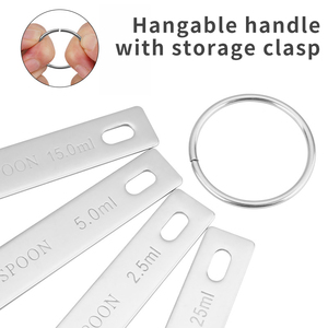 4 cái có thể tháo rời chính xác khắc thép không gỉ chịu nhiệt máy rửa chén an toàn đo lường thìa thực phẩm cấp công cụ nướng - Product Image 5