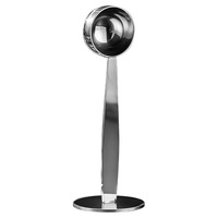 Cuillère à espresso 2 en 1 à double usage, cuillère à café en acier inoxydable avec tamper, mesure et tamponnage de 15 ml pour grains de café