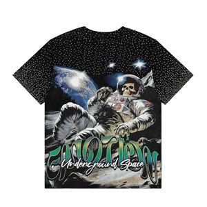 Camiseta Vintage de Manga Corta de Algodón Puro, Lavada <span class=keywords><strong>y</strong></span> Desgastada, Estilo Urbano - Product Image 3